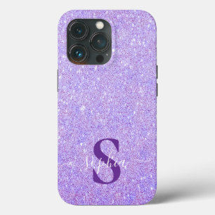 Elegant Glitter monogrammed Name iPhone 13 Pro Case