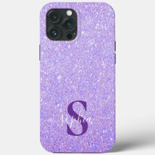Elegant Glitter monogrammed Name iPhone 13 Pro Max Case