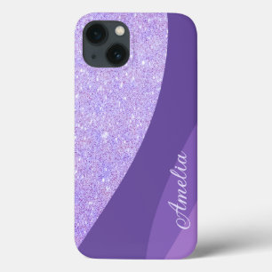 Elegant Glitter monogrammed Name iPhone 13 Case