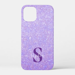 Elegant Glitter monogrammed Name iPhone 12 Mini Case