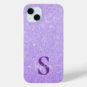 Elegant Glitter monogrammed Name iPhone 15 Plus Case