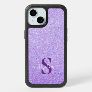 Elegant Glitter monogrammed Name iPhone 15 Case