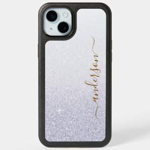 Elegant Glitter monogrammed Name iPhone 15 Plus Case
