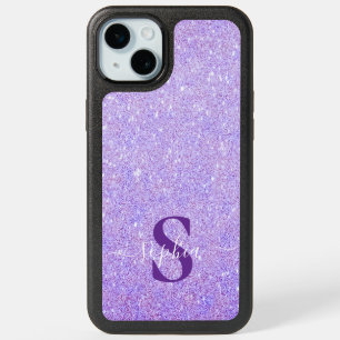 Elegant Glitter monogrammed Name iPhone 15 Plus Case