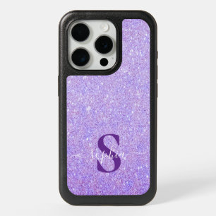 Elegant Glitter monogrammed Name iPhone 15 Pro Case