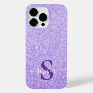 Elegant Glitter monogrammed Name iPhone 14 Pro Max Case