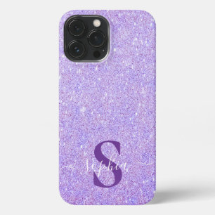 Elegant Glitter monogrammed Name iPhone 13 Pro Max Case