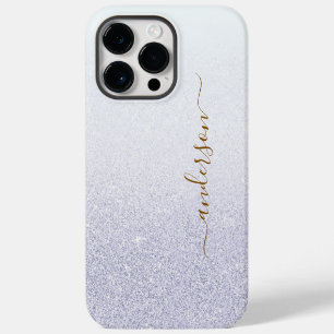 Elegant Glitter monogrammed Name iPhone 14 Pro Max Case