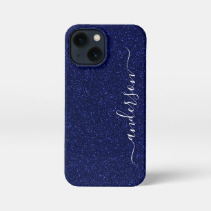 Elegant Glitter monogrammed Name iPhone 13 Mini Case