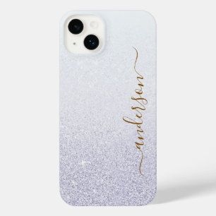 Elegant Glitter monogrammed Name iPhone 14 Plus Case