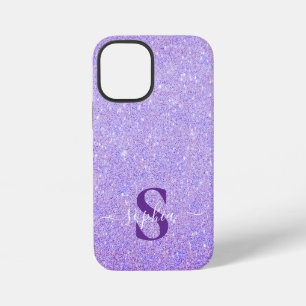 Elegant Glitter monogrammed Name iPhone 12 Mini Case