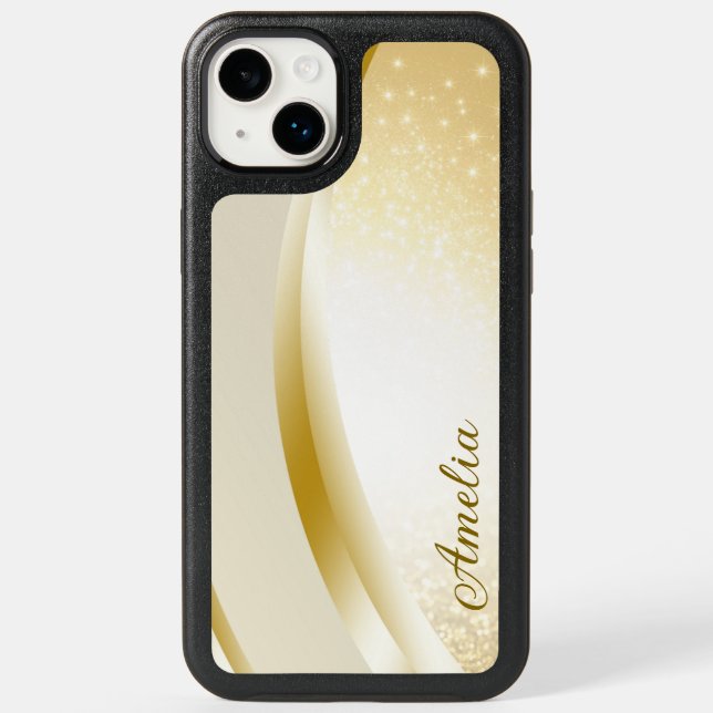 Elegant Glitter monogrammed Name Otterbox iPhone Case (Back)