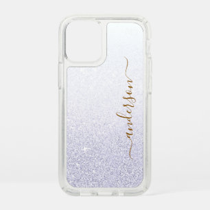 Elegant Glitter monogrammed Name Speck iPhone 12 Mini Case