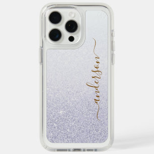 Elegant Glitter monogrammed Name iPhone 15 Pro Max Case