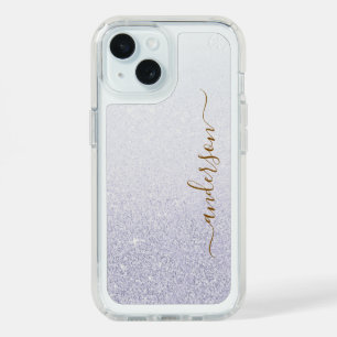 Elegant Glitter monogrammed Name iPhone 15 Case