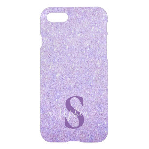 Elegant Glitter monogrammed Name iPhone SE/8/7 Case