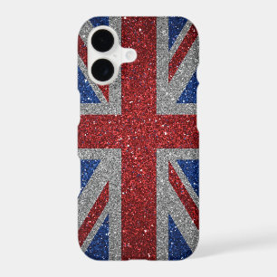 Elegant glitter Patriotic U.K. flag iPhone 17 Case