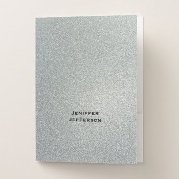 Elegant Glitter Pocket Folder by aquachild at Zazzle