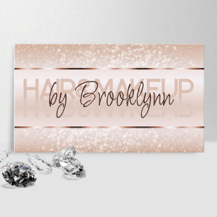 Elegant Glitter Product Labels Light Rose Gold Business Card