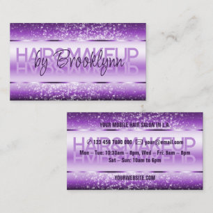 Elegant Glitter Product Labels Purple Lavender Business Card