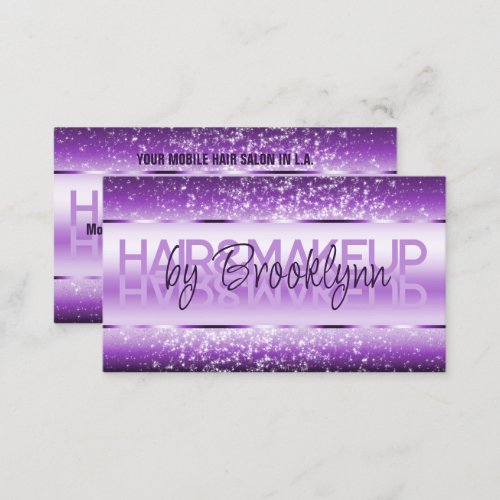 Elegant Glitter Product Labels Purple Lavender  Business Card