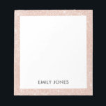 Elegant Glitter Rose Gold Notepad<br><div class="desc">Elegant Glitter Rose Gold Notepad</div>