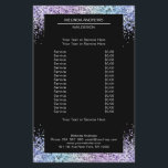 Elegant Glitter Saloon both sides Flyer<br><div class="desc">An elegant and refined design with a digital image made of silver-lilac glass. Note: The production process does not use a real film,  only the color is printed thoroughly. Add your data,  logo,  company details and pictures in minutes.</div>