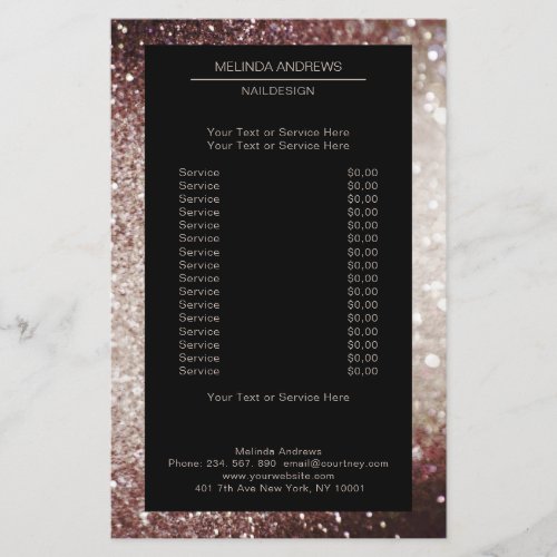 Elegant Glitter Silber Rost Flyer