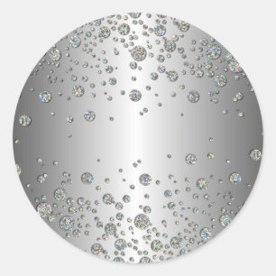 Elegant glitter silver dots Sticker