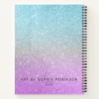 Elegant Glitter Sketchbook Purple Blue
