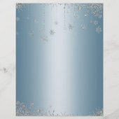 Elegant glitter snowflakes letterhead (Front)