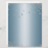 Elegant glitter snowflakes letterhead (Front/Back)