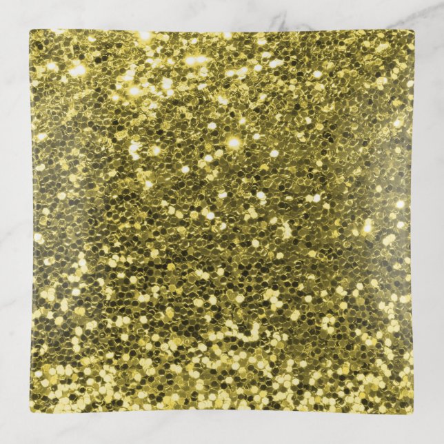 Elegant Glitter Texture design Trinket Tray (Front)