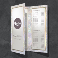 Elegant glitter watercolor waves brochure