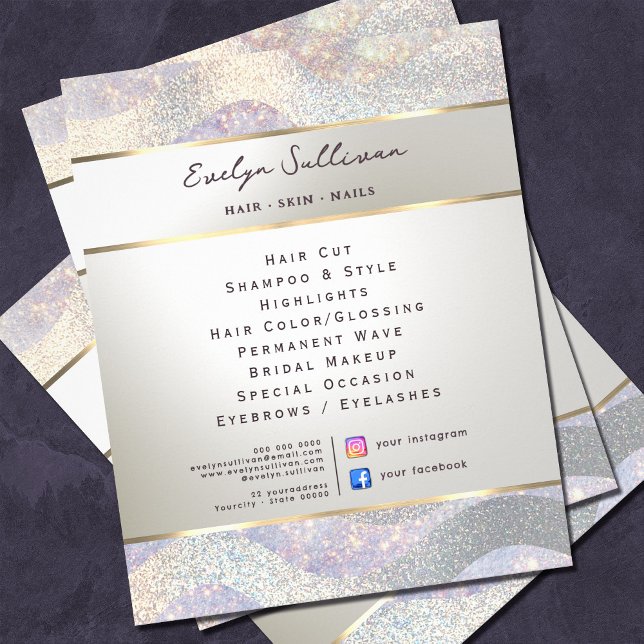 Elegant glitter watercolor waves flyer (Creator Uploaded)