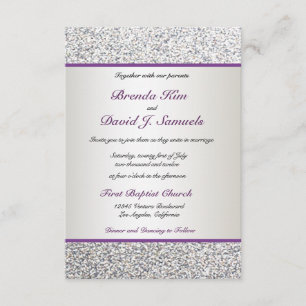 Elegant Glitter Wedding Invitation