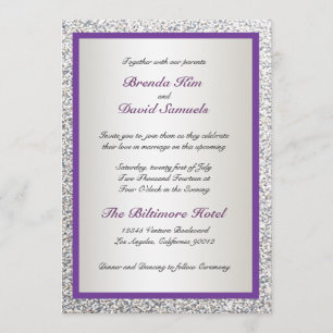 Elegant Glitter Wedding Invitation