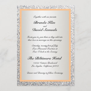 Elegant Glitter Wedding Invitation