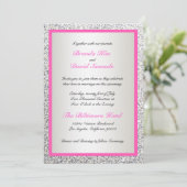 Elegant Glitter Wedding Invitation (Standing Front)