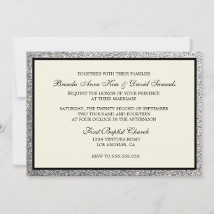Elegant Glitter Wedding Invitation