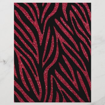 Elegant Glitter Zebra Texture Scrapbook Paper by aquachild at Zazzle