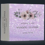 Elegant Glittery Bokeh  Floral Wedding 3 Ring Binder<br><div class="desc">Elegant chic floral wedding planner.</div>