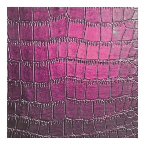 Elegant glossy embossed skin leather texture in  faux canvas print