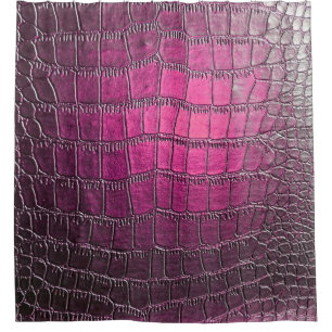 Elegant, glossy, embossed skin leather texture in shower curtain
