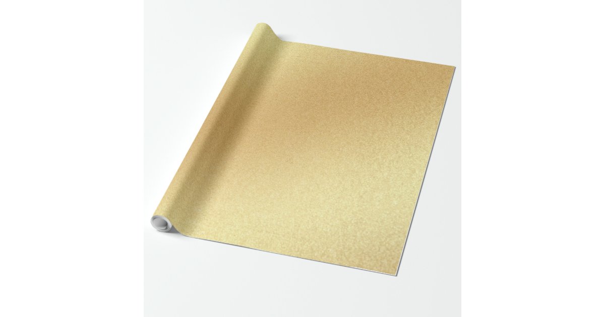Elegant Glossy Faux Gold Glitter Modern Golden Wrapping Paper Zazzle