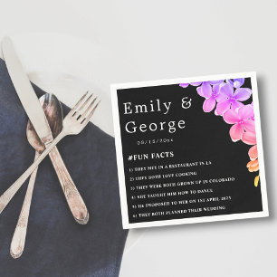 Elegant Glow Neon Lights Roses Boho Floral Wedding Napkins