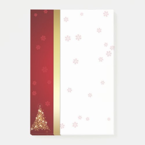 Elegant Glowing Merry Christmas Tree Post_it Notes