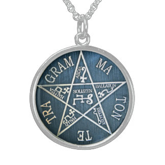 Elegant Goetia Pentacle of Solomon Sterling Silver Necklace