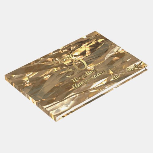 Elegant Gold 30th Wedding Anniversary Guest Book