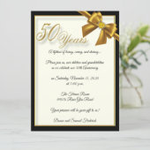 Elegant Gold 50th Anniversary Celebration Invitation | Zazzle